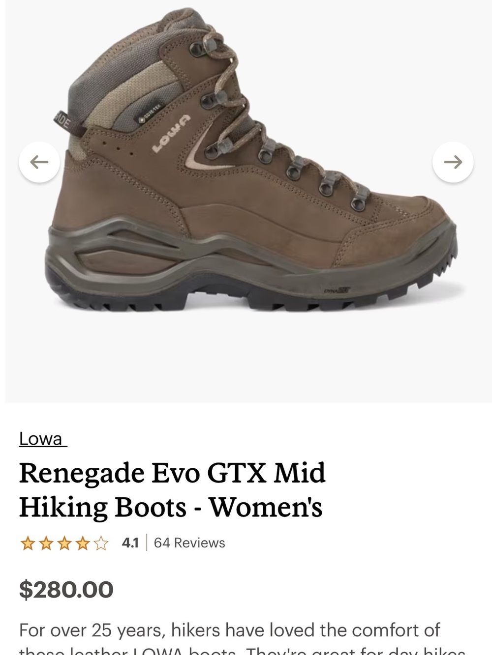 Lowa Women's Lace-Up Hiking Boots in Brown and Tan